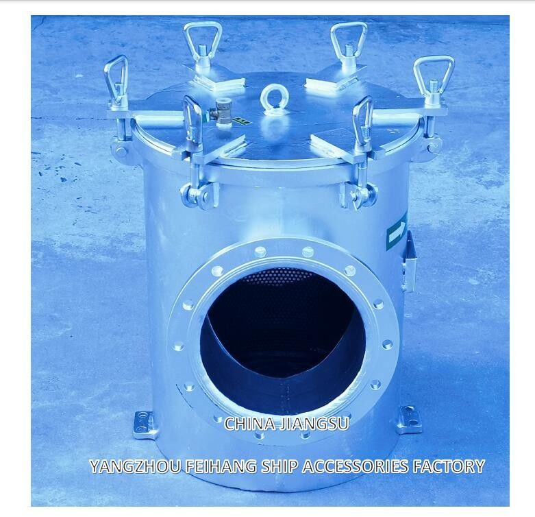 AS250 CB/T497-1994 Filtro de aguas marinas gruesas Cuerpo de acero al carbono con elemento de filtro variable de acero inoxidable