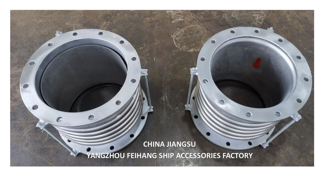 Acero inoxidable marino Bellows articulaciones de expansión modelo AS350-5 gb/t12522 tamaño DN350 PN0.1 cara a cara-400mm