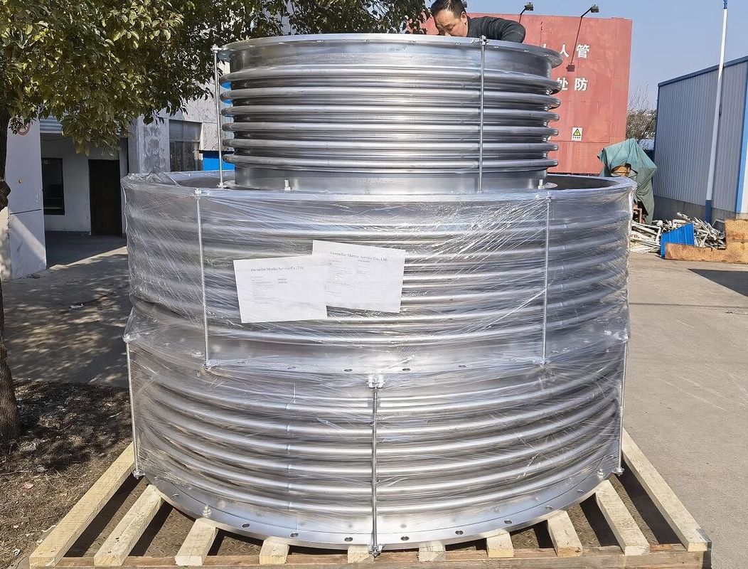 Acero inoxidable marino Bellows articulaciones de expansión modelo AS350-5 gb/t12522 tamaño DN350 PN0.1 cara a cara-400mm