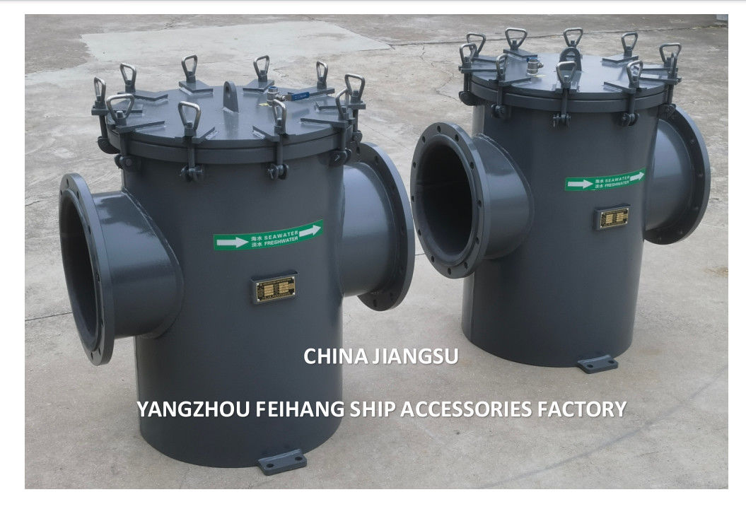China AS350 CB/T497 Filtro de agua de mar de cesta con revestimiento de caucho Proveedor - Feihang Marine