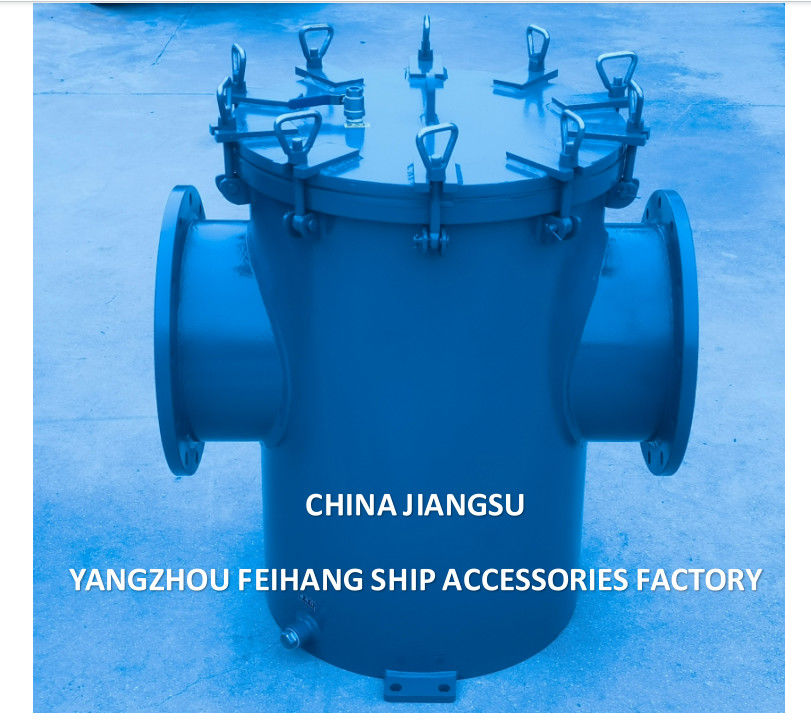 Revestimiento de caucho Revestimiento de agua de mar de acero carbono Con válvula de escape / salida de descarga malla de 5 mm extremo de brida