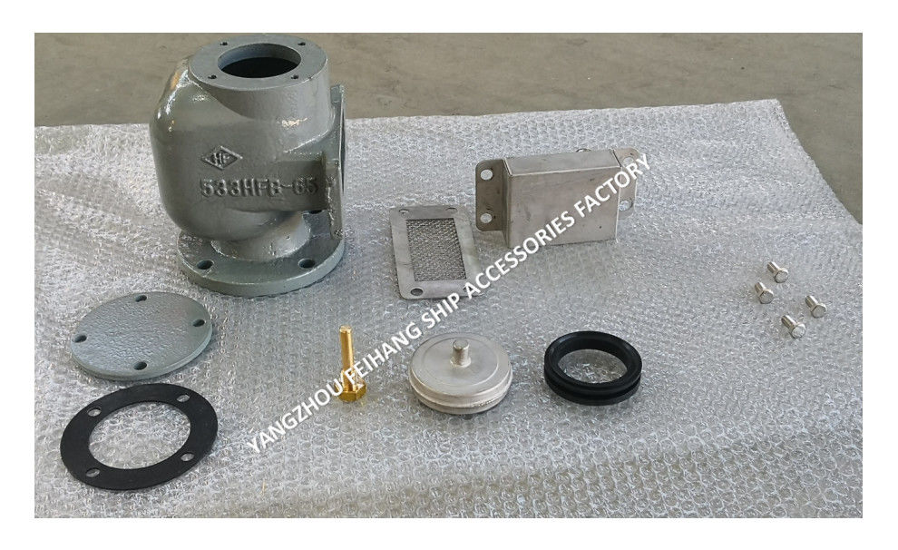 533HFB-DN65 Cabeza de ventilación de aire Conjunto completo para tanques de agua de lastre Cabeza de tubería de aire modelo 533hfb-65a