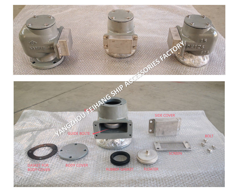 533HFB-DN65 Cabeza de ventilación de aire Conjunto completo para tanques de agua de lastre Cabeza de tubería de aire modelo 533hfb-65a