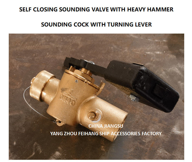 F-Cb/T3778-99 Valva de palanca ponderada de bronce con sonido de autocierre Dn50 Valva de sonido con autocierre