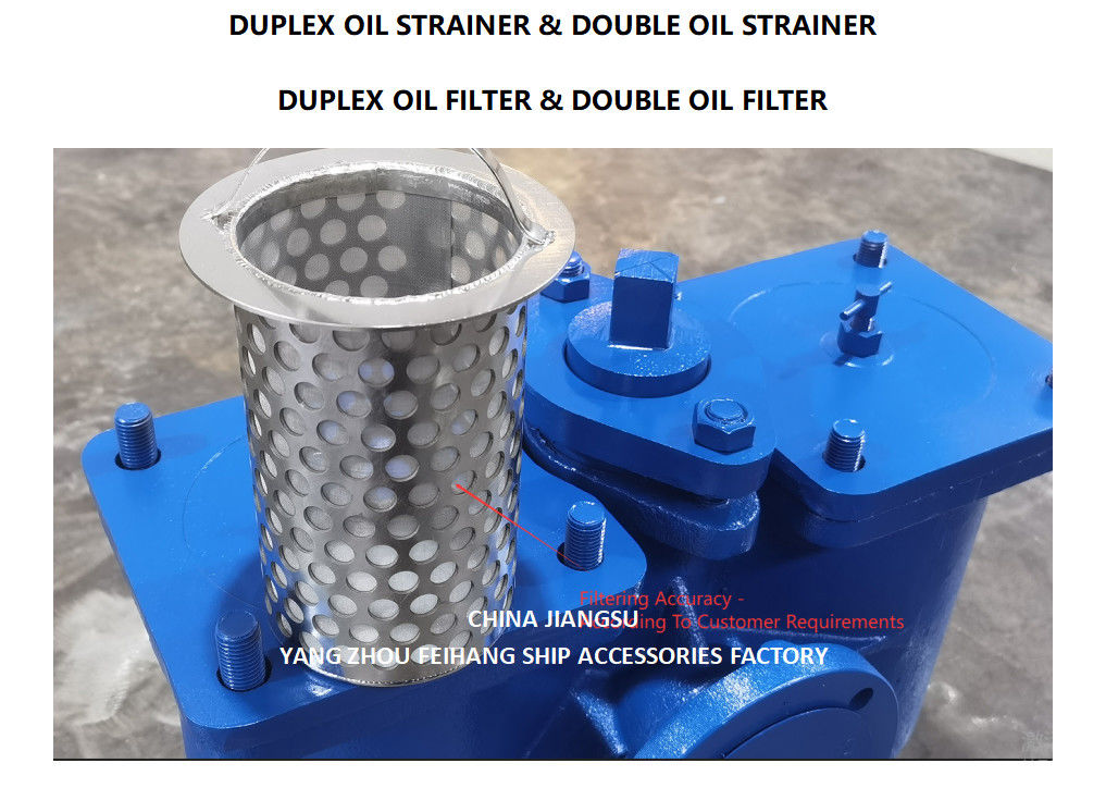 Modelo AS65 CB/T425 de estirador de aceite duplex de baja presión Cuerpo de hierro fundido con cartucho de filtro de acero inoxidable