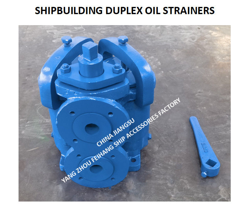 Filtro de aceite duplex de hierro fundido con brida para la construcción naval