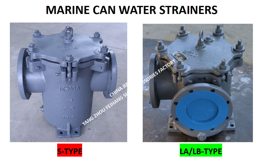 Estripador de agua de lata marina 5K-200A S-TYPE JIS F7121-1996 Flange filtro de agua de lata de hierro fundido 5K-200A LA-TYPE