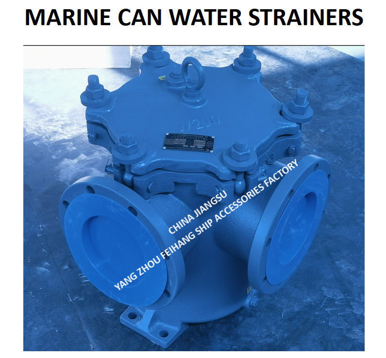 Filtro de agua de lata de hierro fundido marino 5K-200A tipo LA para la bomba principal de agua de mar con cesta de filtro de acero inoxidable