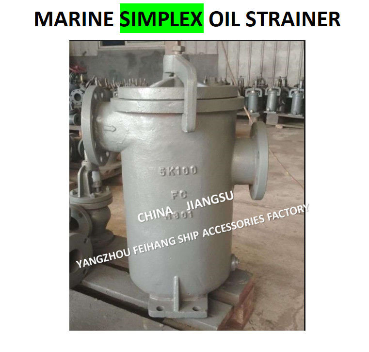 JIS F7209 Filtro de aceite único 5K-100A Cuerpo - hierro fundido y filtro - acero inoxidable