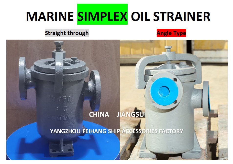 JIS F7209 Filtro de aceite único 5K-100A Cuerpo - hierro fundido y filtro - acero inoxidable