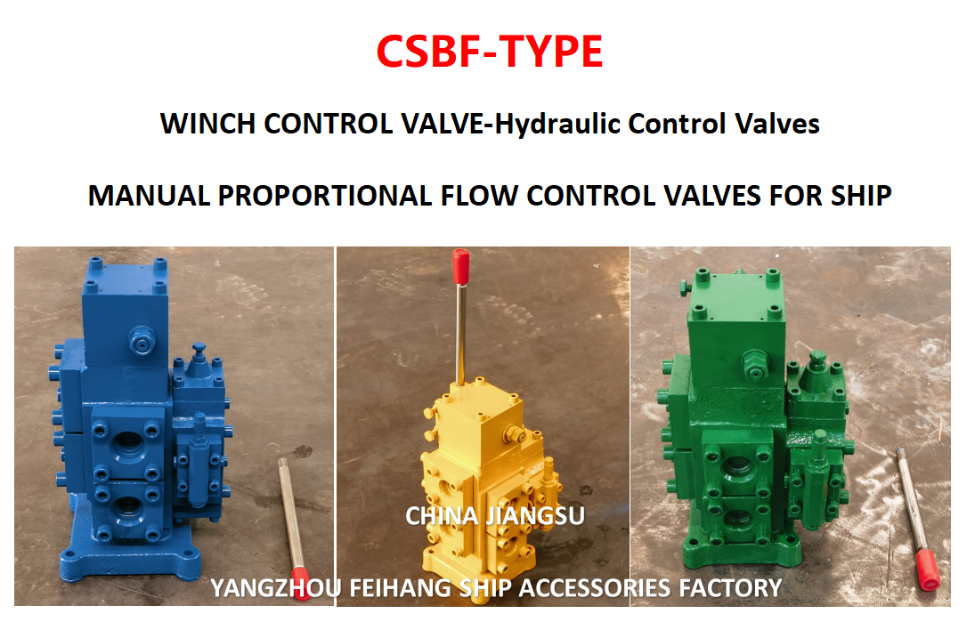 Válvulas de control de PC modelo CSBF-G32 para circuitos hidráulicos de serie Válvulas de control de flujo proporcionales manuales para buques
