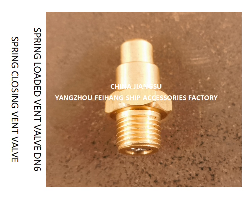 DN6 Spring Closing Vent Valve with Thread M13 and CB/T3778-1999 Standard for Marine Applications