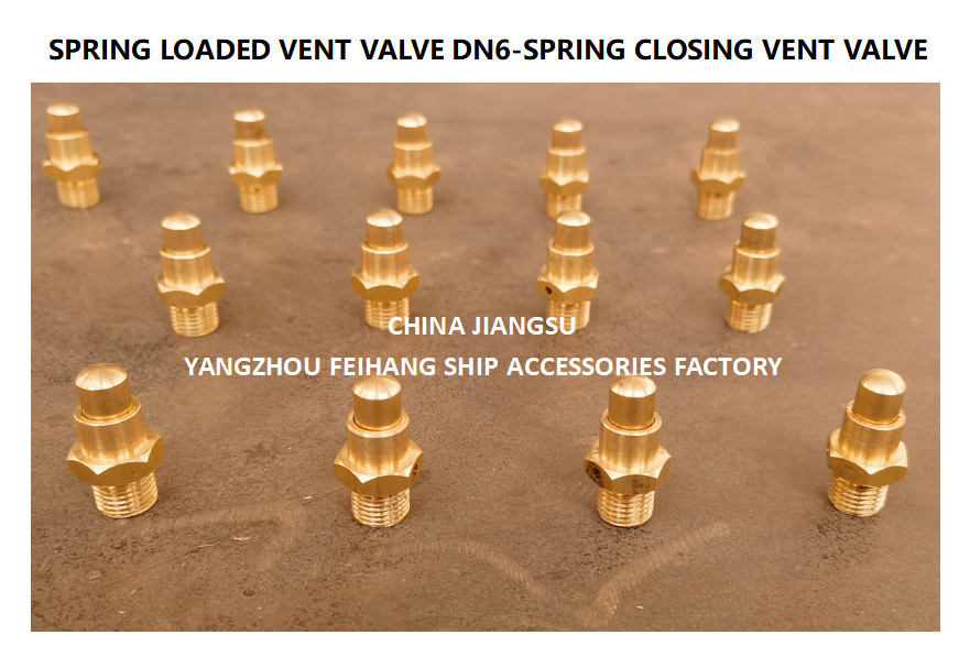 DN6 Spring Loaded Vent Valve with Threaded End Compliant with CB/T3778-1999 Standard