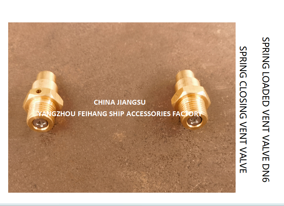 DN6 Spring Loaded Vent Valve with Threaded Ends Compliant with CB/T3778-1999 Standard
