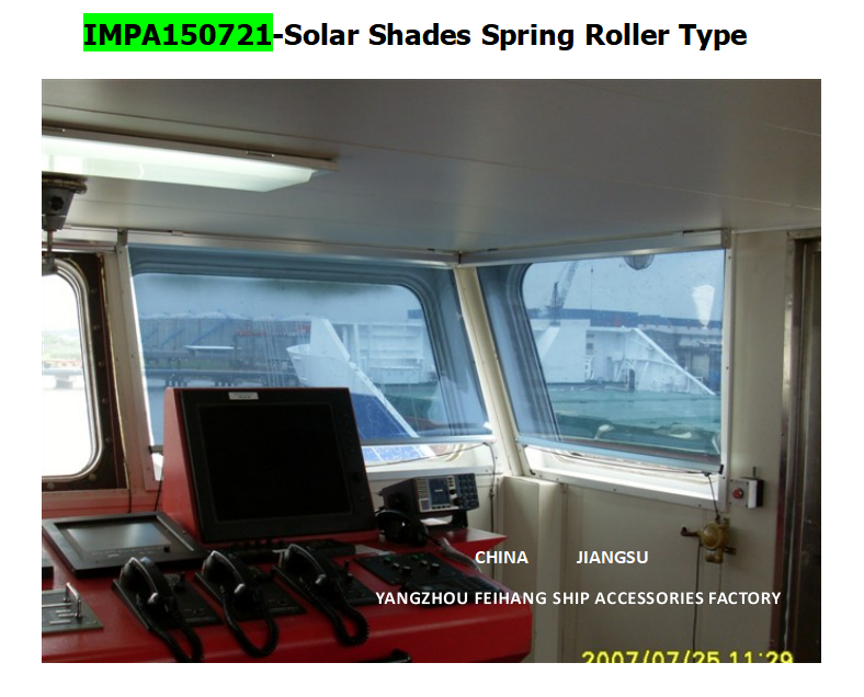shipbuilding SunShade roller type blind  & shipbuilding Sunshade SunScreens roller blind with cassette box- for Navigation Bridge Windows