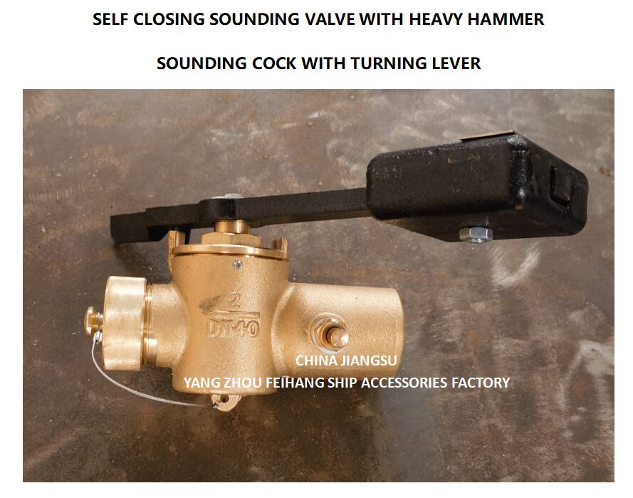 Llave de tubo de sondeo auto-cierre FH-40A CB/T3778 Válvula de tubo de sondeo auto-cierre Tubería PN2.5 Material - Cobre con extremo de rosca interna BSP y varilla giratoria de 360°
