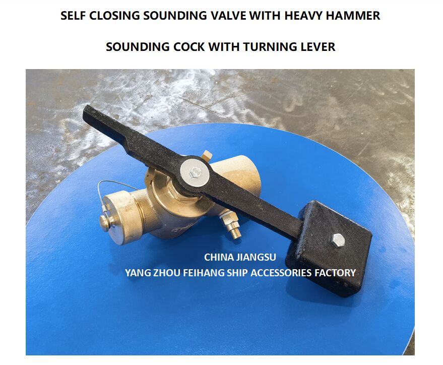 Válvula de autocierre de sonido FH-40A CB/T3778-99 PN2.5 Material - Cobre con extremo interno del hilo BSP y varilla giratoria de 360°