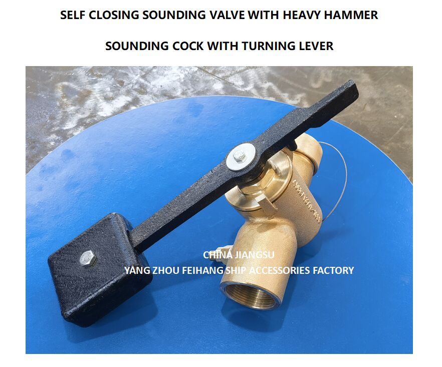 Llave de tubo de sondeo auto-cierre FH-40A CB/T3778 Válvula de tubo de sondeo auto-cierre Tubería PN2.5 Material - Cobre con extremo de rosca interna BSP y varilla giratoria de 360°