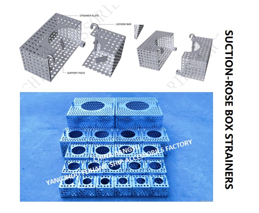 JIS F7206 SUCTION-ROSE BOX STRAINERS & Strum ROSE BOX STRAINER de acero al carbono galvanizado en caliente