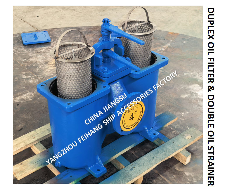 Parameter drawing For Duplex Oil Strainers FH16100 CBT425& Double Oil Filter Model-FH-AS100 CBT425，PN1,OD-220mm，PCD-180mm,Bolt-8-18mm