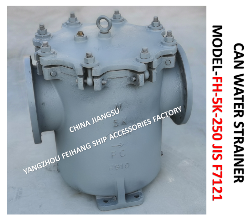 CAN WATER STRAINER JIS F7121 FH-5K-250A BRAND-FEIHANG BODY - CAST IRON FILTER CARTRIDGE - STAINLESS STEEL