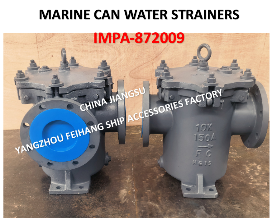 Marine Can Water Strainer 10K-150A LB-TYPE JIS F7121 Body - cast iron, stainless steel filter cartridge