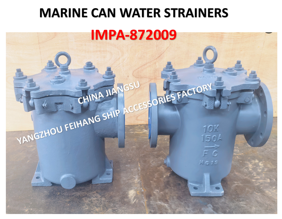IMPA872009 MARINE CAN WATER FILTER 10K-150A S-TYPE - MARINE CAN WATER STRAINERS 10K-150A LB-TYPE CAST IRON BODY WITH STAINLESS STEEL FILTER CARTRIDGE